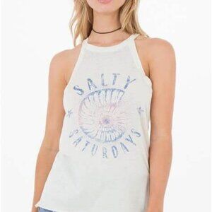 Icons of Culture Salty Saturdays Tabina Halter Graphic Tank Size Small